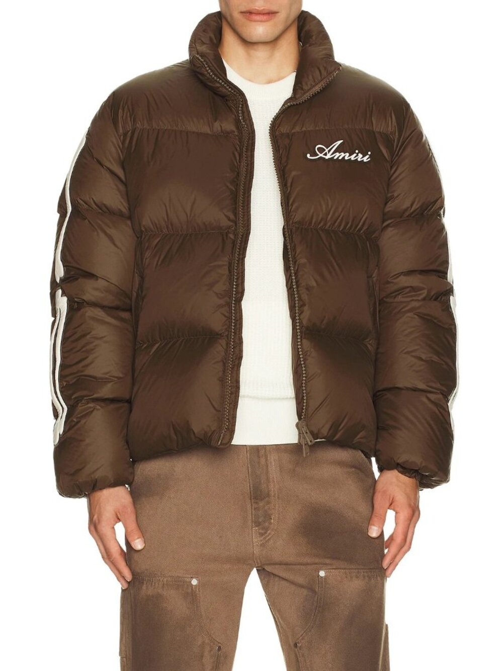 Amiri Bones Down Jacket in Dark Brown